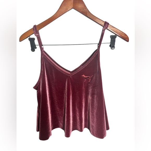 PINK Victoria's Secret Other - PINK Victoria's Secret Burgundy Velvet Camisole M